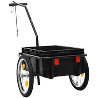VidaXL Fahrradanhänger und Handwagen 155x60x83 cm Stahl Schwarz