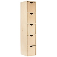 Zeller Schubladenelement Birke 5 Fächer 86,3 cm x 21