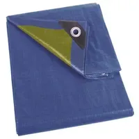 Perel Abdeckplane 10 Ösen, verstärkte Ecken, rechteckig, Blau/Grün, -