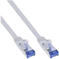 InLine Patchkabel flach, U/FTP, Cat.6A, weiß, 3m