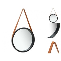 VidaXL Wandspiegel mit Riemen 50 cm Schwarz