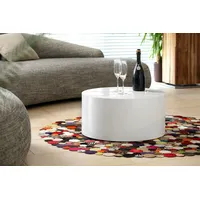 SalesFever Design-Couchtisch Weiß MDF rund 60 x 30 cm