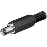 Goobay DC-Stecker mit Knickschutz, Elektronikkabel - Stecker, schwarz