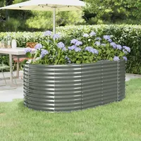 VidaXL Hochbeet Pulverbeschichteter Stahl 175x100x68 cm Grau