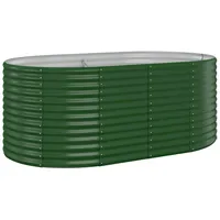 VidaXL Hochbeet Pulverbeschichteter Stahl 175x100x68 cm Grün