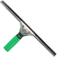 Unger ErgoTec 79001 Fensterabzieher, 45 cm, Gummi-Abziehklinge, Edelstahlkanal &