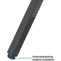 Duravit Stabbrause eckig, schwarz matt