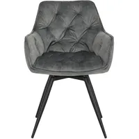 Hela FLORENTINA 2er Set grau Vintage Samtoptik B/H/T: ca.