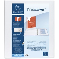 Exacompta 10x Ringbuch Kreacover 30 mm-Ring-ø Weiß