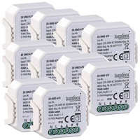Luminea Home Control 10er-Set WLAN-Unterputzmodule für smarte Rollladen, App