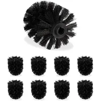 Relaxdays Klobürste, 9er Set, schwarz