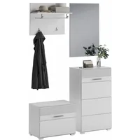 INOSIGN Garderoben-Set Malmö, Breite 115cm, MDF Front mit Rillenfräsung,