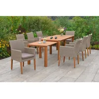 Merxx Ranzano Set 9-tlg. Flex-Ausziehtisch 185 x 90 cm