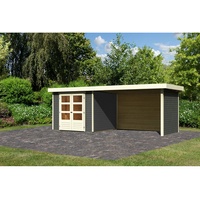 Karibu Askola 3,5 Gartenhaus inkl. Anbau 2.8m + Rück-