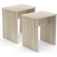 VCM 2er Set Sitzhocker Beistelltisch Esal