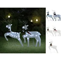 VidaXL LED-Rentiere 2 Stk. 80 LEDs Acryl