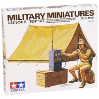 TAMIYA 300035074-1:35 WWII Diorama-Set Zelt m. Funk (1)