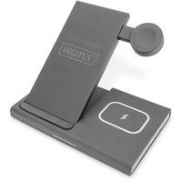 Digitus 3in1 Ladestation faltbar wireless schwarz (DA-10084)