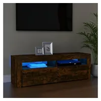VidaXL TV-Schrank mit LED-Leuchten Räuchereiche 120x35x40 cm