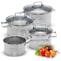 Classbach classbach® Topfset 7-teilig Kochtopf Set Edelstahl für alle