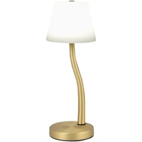Fabas Luce LED Tischleuchte Ibla Ø120mm 9W Warmweiß Messing