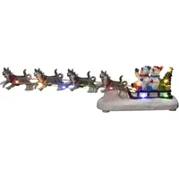Konstsmide LED "Schneemann mit Hundeschlitten" Szenerie, Bunt,