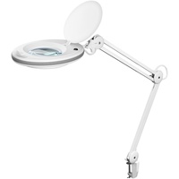 Goobay LED-Klemm-Lupenleuchte, 8 W 650 lm, 1,75x Vergrößerung, weiß