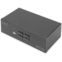 Digitus KVM-Switch, 4-Port, Dual-Display, 4K, HDMI