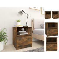 VidaXL Nachtschrank Räuchereiche 40 x 40 x 50 cm