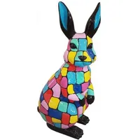 Casa Padrino Luxus Deko Skulptur Hase Bunt H. 220