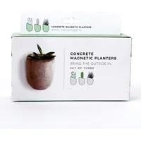 GR Gift Republic Magnetische Pflanzgefäße, Beton, grau, 5 x