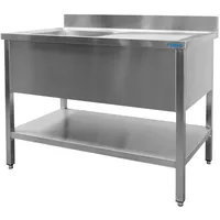 Saro Spültisch 1 Becken, links - 700 mm Tiefe,