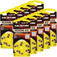Ansmann Hörgeräte-Batterie, HEARING AID, PR70, Größe 10, 60 Stück