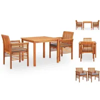 VidaXL Garten-Essgruppe 3-tlg. Braun