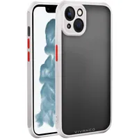 Vivanco Frosted Cover für iPhone 14 (Grau, Durchscheinend)