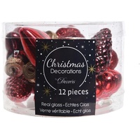 Kaemingk Weihnachtsbaumkugeln Glas Blueten Sterne Herzen Zapfen 12 Stueck
