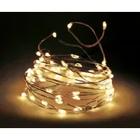 Spetebo LED Lichterkette Draht 395 cm warmweiß