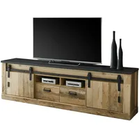 Furn.design TV-Lowboard "Stove" in Used Wood hell und anthrazit