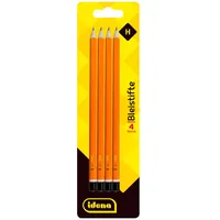 IDENA Bleistift H 4 St. Grau/Orange