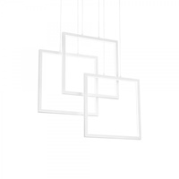 Ideal Lux Frame LED Pendellampe Metall weiß