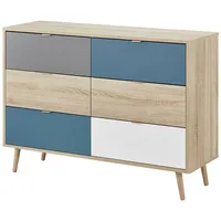 Möbel Kraft Kommode Cuba B/H/T: 120x87x40 (cm): - mehrfarbig