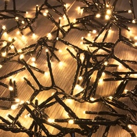 Mojawo - Cluster-Lichterkette LEDs Innen und Außen warmweiß Kabel