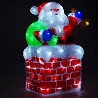 Mojawo LED Santa Claus Figur / Weihnachtsmann Acryl 96
