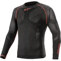 Alpinestars Ride Tech V2 Langarm Funktionsshirt Schwarz/Rot M-L