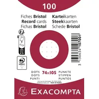 Exacompta Karteikarten A7, dots 100 Stück