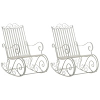 CLP 2er Set Schaukelstühle Smilla antik weiß