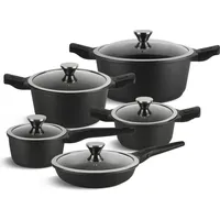 Edenberg Exklusives 10-teiliges Topfset, INDUKTION, GlasDeckel, EB 5632 -