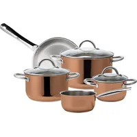 Echtwerk Kupfer-Edition Topf-Set 5-tlg. 3 x Kochtopf + Bratpfanne