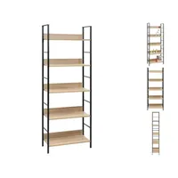 VidaXL Bücherregal 5 Regalböden Eiche 60x27,6x158,5 cm Holzwerkstoff