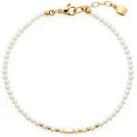 LEONARDO Doro Armband Edelstahl gelb|goldfarben|weiß 19,5 cm